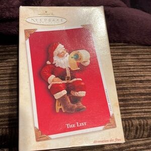 Hallmark 2003 The List Christmas  Ornament